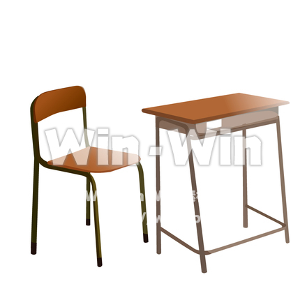 机と椅子のCG・イラスト素材 W-000480