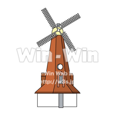 風力発電のCG・イラスト素材 W-000428