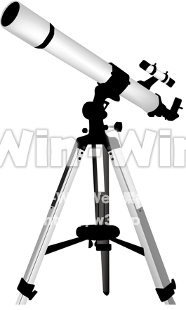 天体望遠鏡のCG・イラスト素材 W-001555