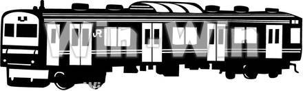 電車のシルエット素材 W-001230