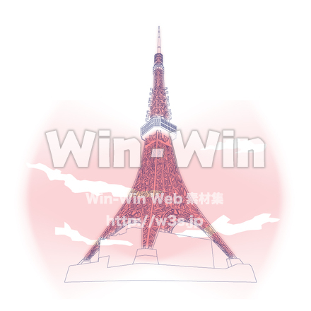 東京タワーのCG・イラスト素材 W-001843