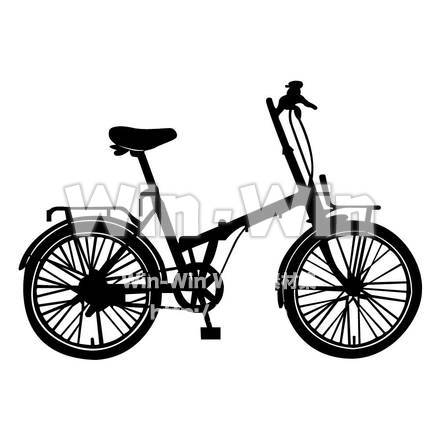 自転車のシルエット素材 W-000359