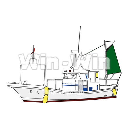 漁船のCG・イラスト素材 W-000431