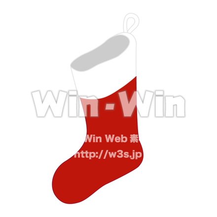 クリスマス用靴下のCG・イラスト素材 W-000973