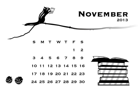 11月のカレンダー D-001859 のカレンダー