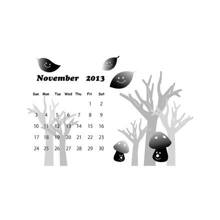 11月のカレンダー D-001901 のカレンダー