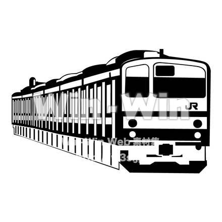 電車のシルエット素材 W-000341