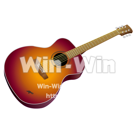 アコースティックギター W の無料cg イラスト素材
