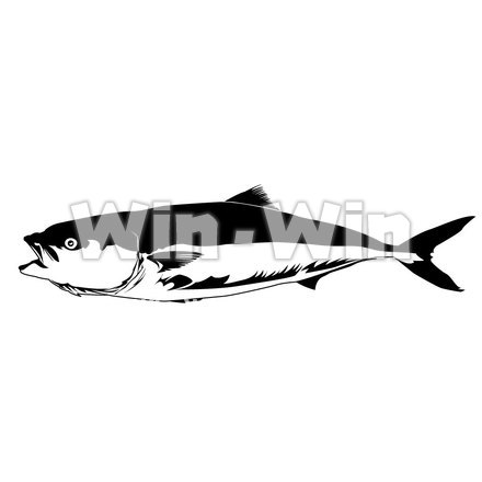 魚のシルエット素材 W-002868