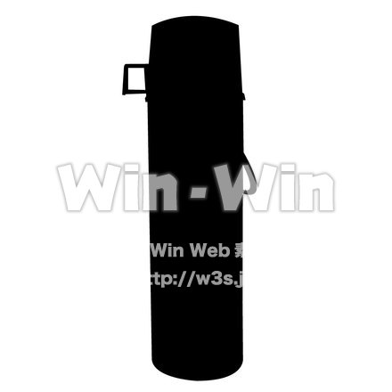 水筒のシルエット素材 W-003125