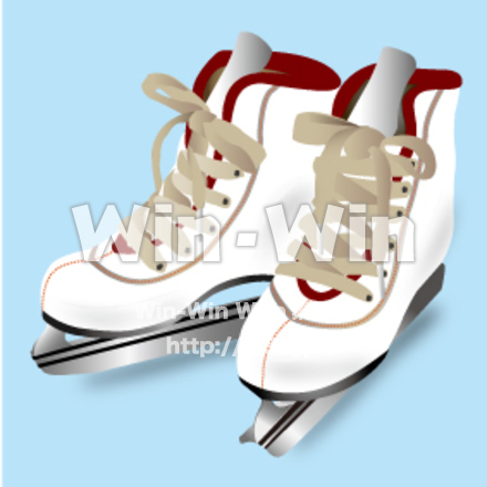 スケート靴 W の無料cg イラスト素材