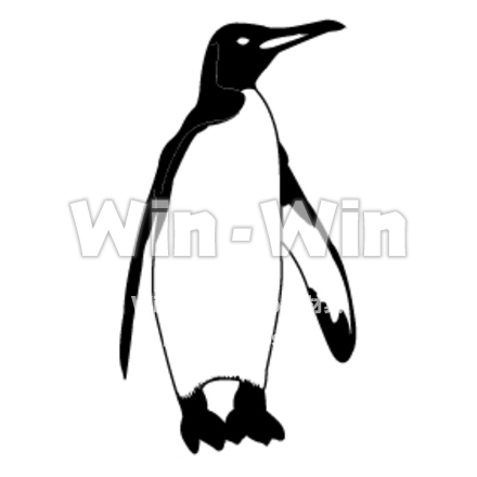 ペンギンのシルエット素材 W-002975