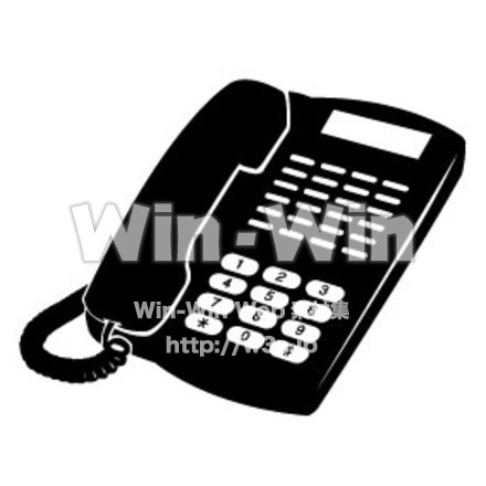 固定電話のシルエット素材 W-003706