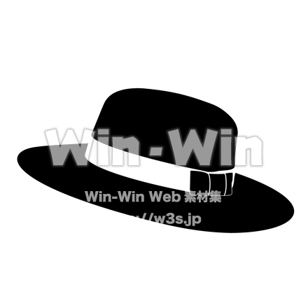帽子のシルエット素材 W-005480