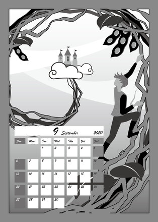 ジャックと豆の木カレンダー D-005774 のカレンダー