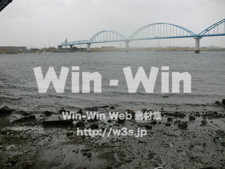 江戸川　雨20の写真素材 W-005904