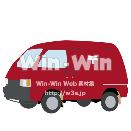 郵便車のCG・イラスト素材 W-005714