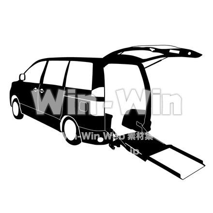 ワゴンカーのシルエット素材 W-005477