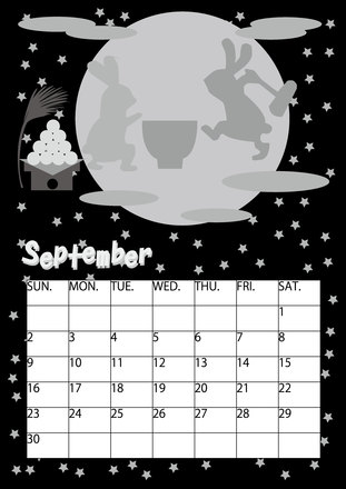 9月カレンダー D-005062 のカレンダー