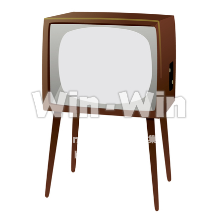 昔のテレビのCG・イラスト素材 W-005563