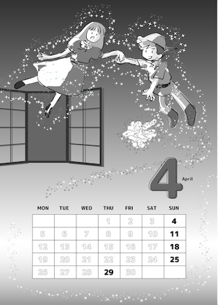 2020年4月カレンダー/ピーターパン D-005562 のカレンダー