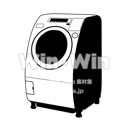 洗濯機のシルエット素材 W-005442