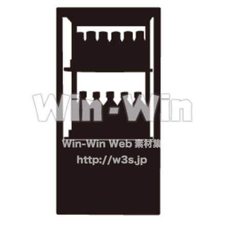 冷蔵庫のシルエット素材 W-004663