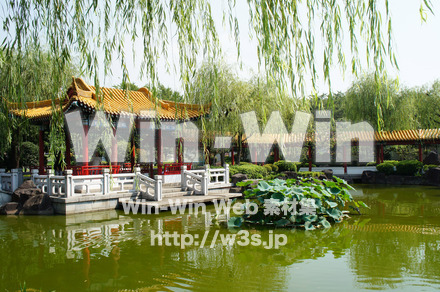 大師公園内　中国式公園「潘秀園」の写真素材 W-005095