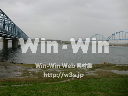 江戸川　雨19の写真素材 W-005902