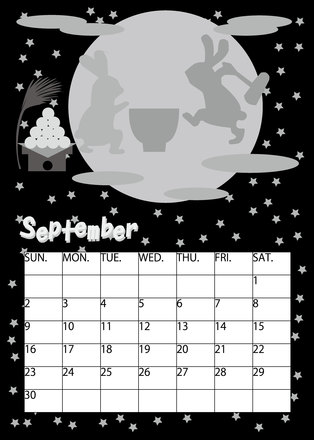9月カレンダー0422 D-005066 のカレンダー