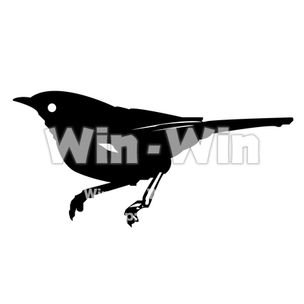 小鳥のシルエット素材 W-006066