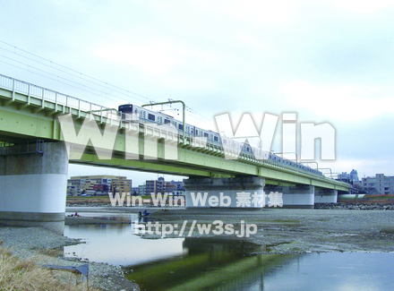多摩川の風景-その１の写真素材 W-006152