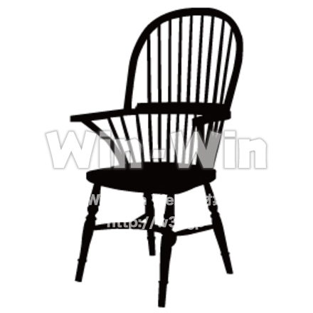 椅子のシルエット素材 W-006346