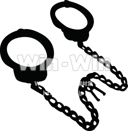 手錠のシルエット素材 W-006460