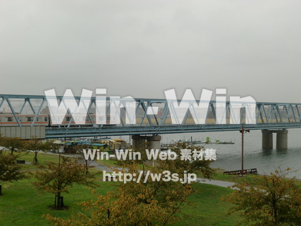 江戸川　雨39の写真素材 W-006369