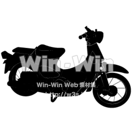 バイクのシルエット素材 W-006103