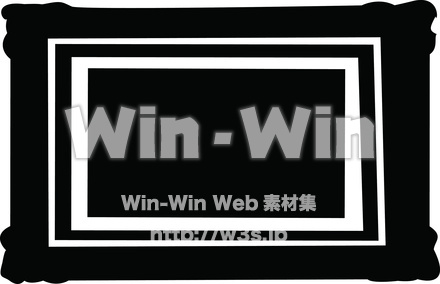 額のシルエット素材 W-006538