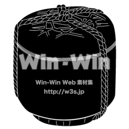 日本酒樽のシルエット素材 W-006584