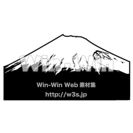富士山のシルエット素材 W-006329