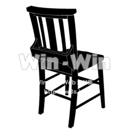 いすのシルエット素材 W-006075