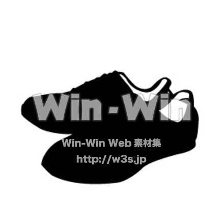 靴のシルエット素材 W-006421
