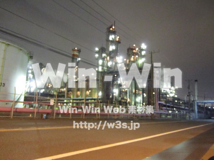 工場夜景の写真素材 W-008482