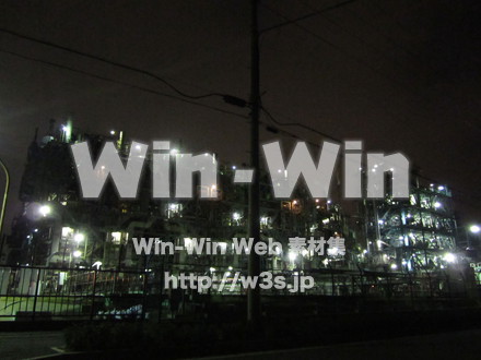 工場夜景の写真素材 W-008480