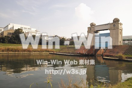 川崎河港水門の写真素材 W-008746