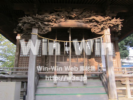 登戸稲荷神社・本堂の写真素材 W-008588