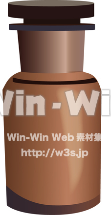 薬瓶のCG・イラスト素材 W-013106