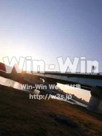 多摩川河原の写真素材 W-013568
