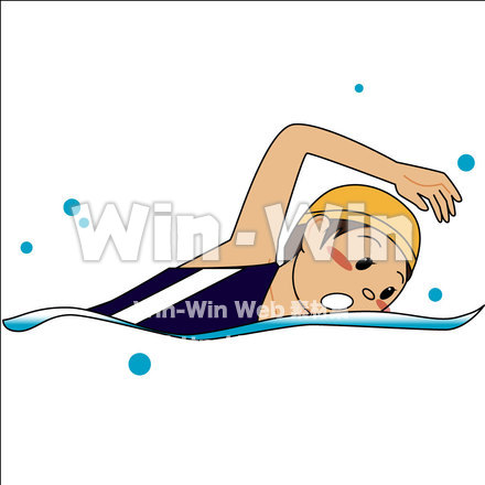 水泳のCG・イラスト素材 W-013514