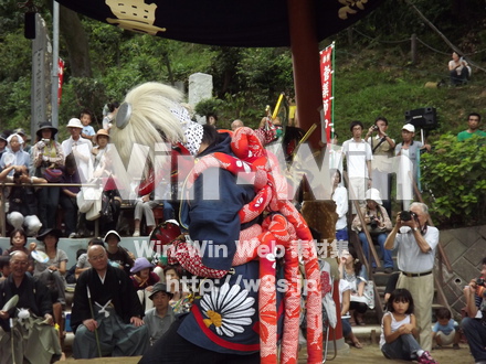 菅の獅子舞の写真素材 W-013265
