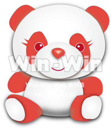 赤パンダのCG・イラスト素材 W-012632